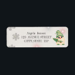 Adsible Gnome,Snöflingor,Glitter Returadress Etikett<br><div class="desc">Adult gnome och snöflingor mot bakgrund av glitter. Klicka på symbolen om du vill ändra typsnitt stil,  färg och storlekt.</div>
