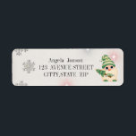 Adsible Gnome,Snöflingor,Glitter Returadress Etikett<br><div class="desc">Adult gnome och snöflingor mot bakgrund av glitter. Klicka på symbolen om du vill ändra typsnitt stil,  färg och storlekt.</div>