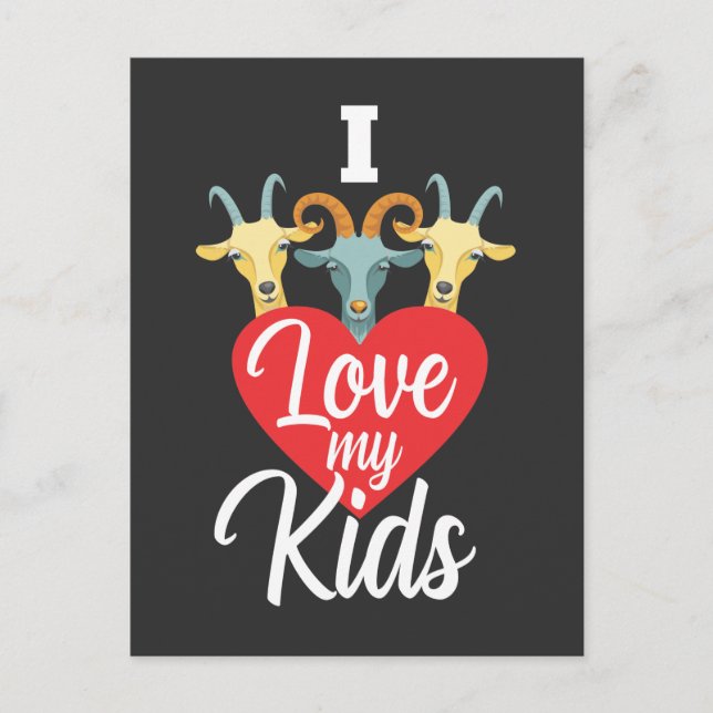 Adsible Goat Älskare Mamma Humor Animal Family Vykort (Framsida)