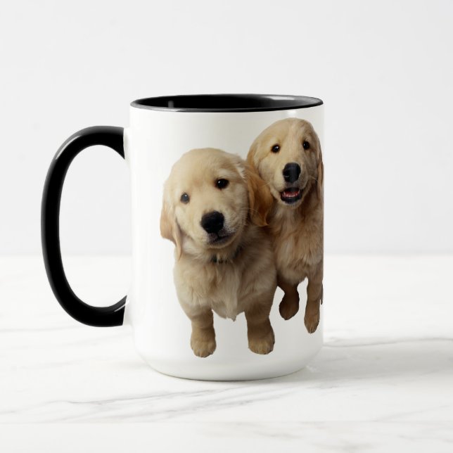 "Adsible Golden Retriever Puppies Mugg** Mugg (Vänster)