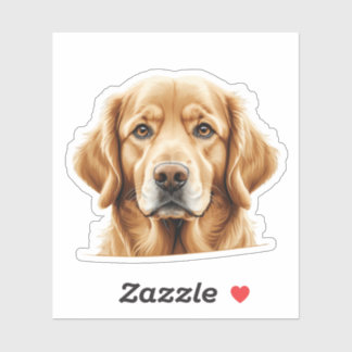 Adsible Golden Retriever Sticker - Cute Hund Klistermärken