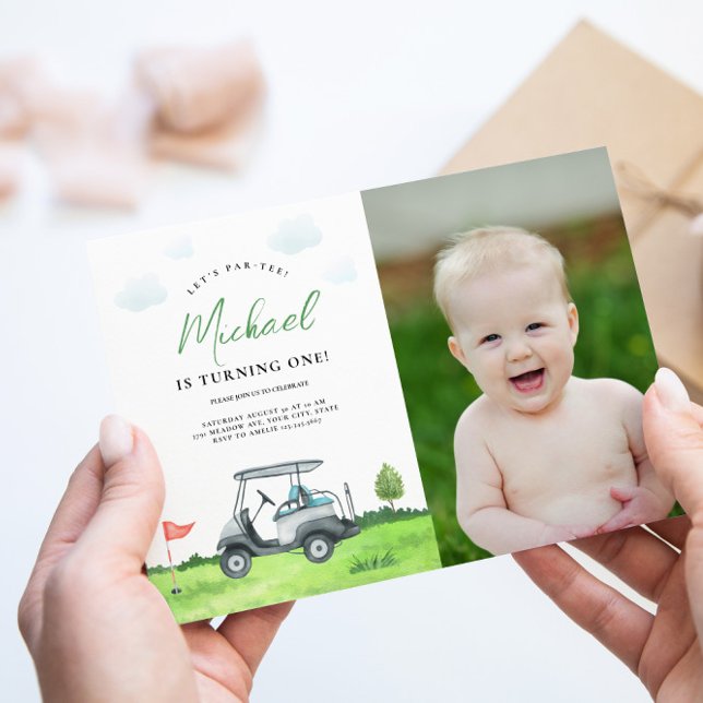 Adsible Golf Birthday Photo-inbjudan Inbjudningar (Skapare uppladdad)