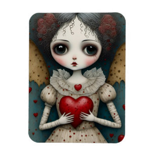 Adsible Gothic Valentine Doll Magnet