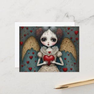 Adsible Gothic Valentine Doll Vykort