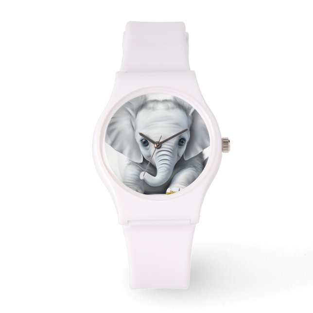 Adsible Grått Baby Elephant Armbandsur (Framsida)
