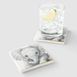 Adsible Grått Baby Elephant Stenunderlägg