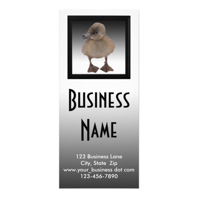 Adsible Grått Duckling Photography Business Reklamkort (Framsidan)