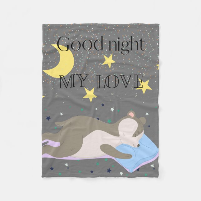 Adsible grått mönster-barn fleecefilt (Framsidan)