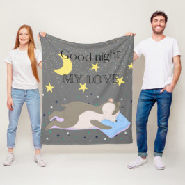 Adsible grått mönster-barn fleecefilt