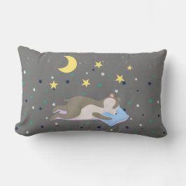 Adsible grått mönster-barn lumbarkudde