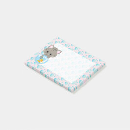 Adsible Grått Tabby Kitten with Fish Bowl Post-it Block