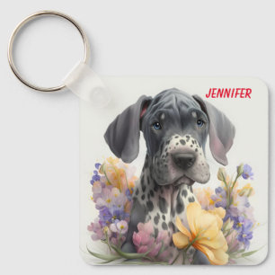 Adsible Great dane Hund Nyckelring