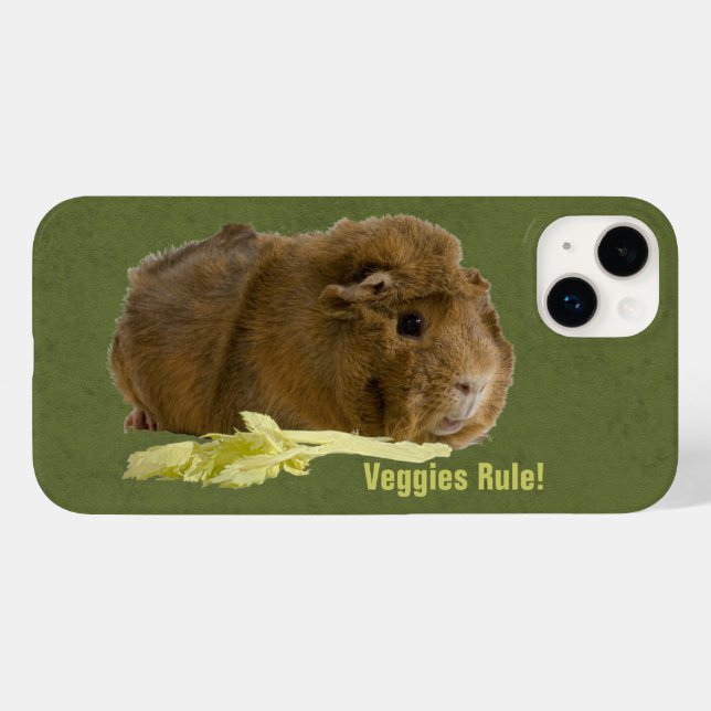 Adsible Guinea Gris Eating Celery Photography (Baksida (horisontell))
