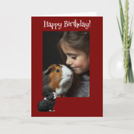 Adsible Guinea Gris Roligt Photo Birthday Card Helgkort