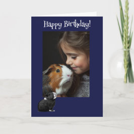 Adsible Guinea Gris Roligt Photo Birthday Card Helgkort