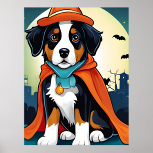 Adsible Halloween Bernese Mountain Hund Poster