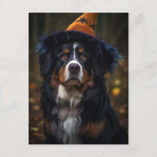 Adsible Halloween Bernese Mountain Hund Vykort
