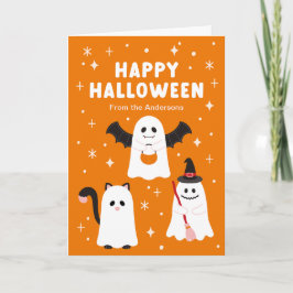 Adsible Halloween Bus eller godis Spöken Kort