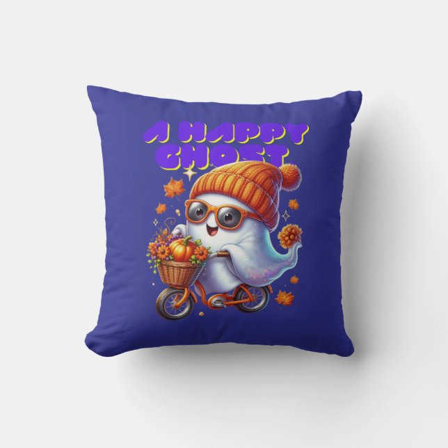 Adsible Halloween Ghost Mjölk Tea Pillow Kudde (Framsida)