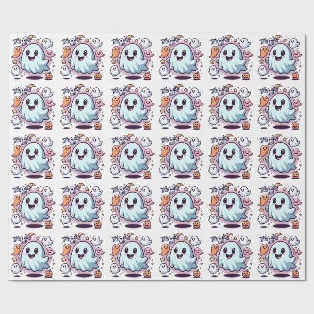 Adsible Halloween Ghost Squad & Spooky Friends Presentpapper (Platt)