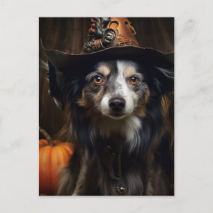 Adsible Halloween Hund Vykort