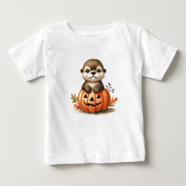 Adsible Halloween Otter T Shirt (Framsida)