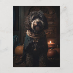 Adsible Halloween Pudel Type Hund Vykort