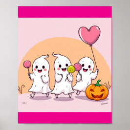 Adsible Halloween Spöken med Candy Poster