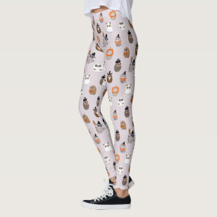 Adsible Halloween Uggla Mönster Leggings