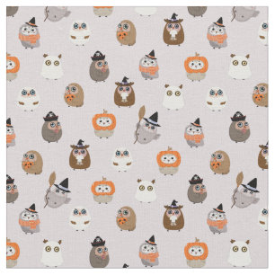 Adsible Halloween Uggla Mönster Tyg