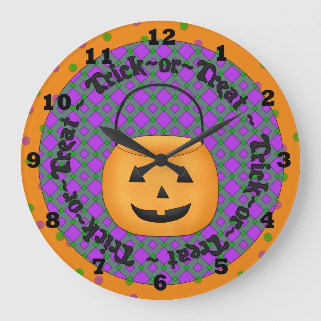 Adsible Halloween Wall Clock Stor Klocka (Framsida)