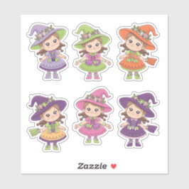 Adsible Halloween Witches Sticker Lakan Klistermärken