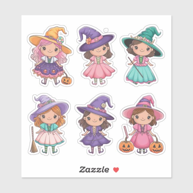 Adsible Halloween Witches Sticker Lakan Klistermärken (Ark)