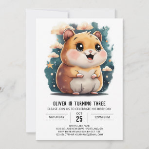 Adsible Hamster Äventyr Birthday Inbjudningar