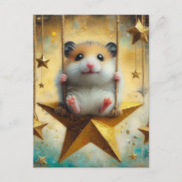 Adsible Hamster Swings on Guld Star Swing Vykort