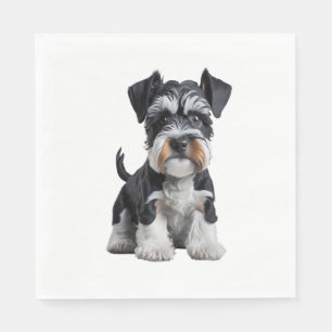 Adsible HD Miniature Schnauzer Puppy Porträtt - E Pappersservett
