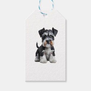 Adsible HD Miniature Schnauzer Puppy Porträtt - E Presentetikett