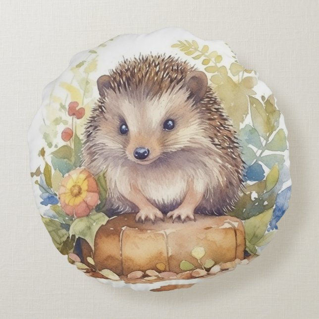 Adsible Hedgehogs Rund Kudde (Baksidan)