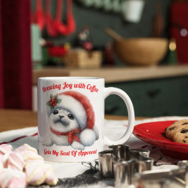 Adsible Helgdag Baby Seal - Cute & Festive Kaffemugg