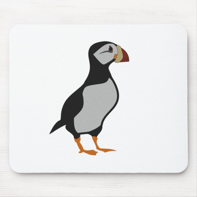 Adsible Horned Puffin Permanent Tecknad Musmatta (Framsidan)