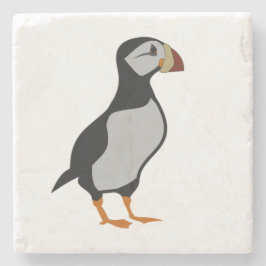 Adsible Horned Puffin Permanent Tecknad Stenunderlägg