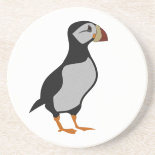 Adsible Horned Puffin Permanent Tecknad Underlägg