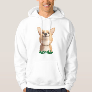 Adsible Hund Illustration Hoodie - Perfekt för säl