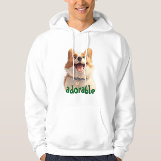 Adsible Hund Illustration Hoodie - Perfekt för säl