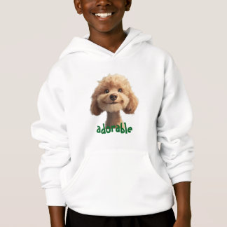 Adsible Hund Illustration Hoodie - Perfekt för säl T Shirt