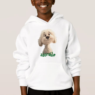 Adsible Hund Illustration Hoodie - Perfekt för säl T Shirt