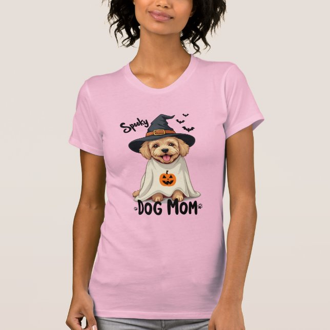 Adsible Hund Mamma Halloween T Shirt (Framsida)