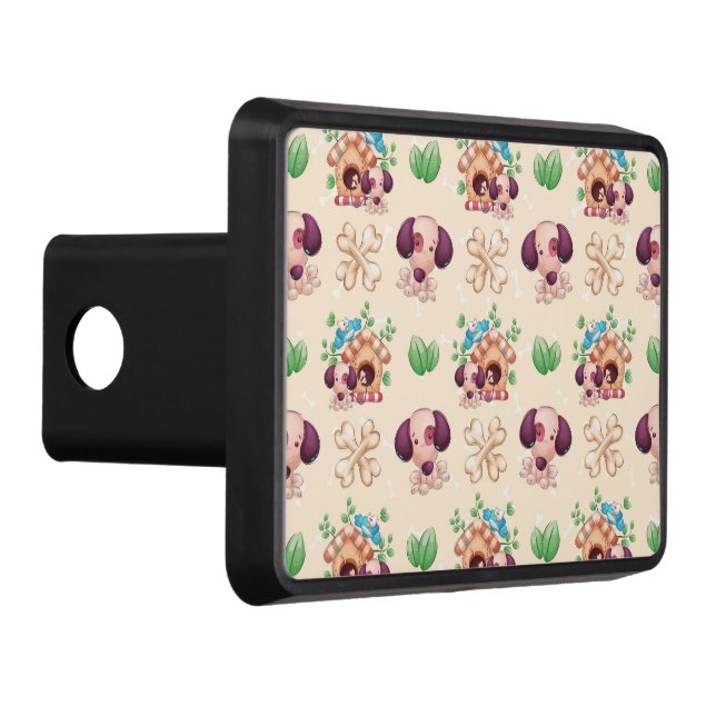 Adsible Hund Mönster Dragkroksskydd (Höger)