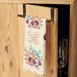 Adsible Hund Mönster Kökshandduk