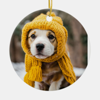 "Adsible Hund Ornaments - Perfekt for Hundälskares Julgransprydnad Keramik